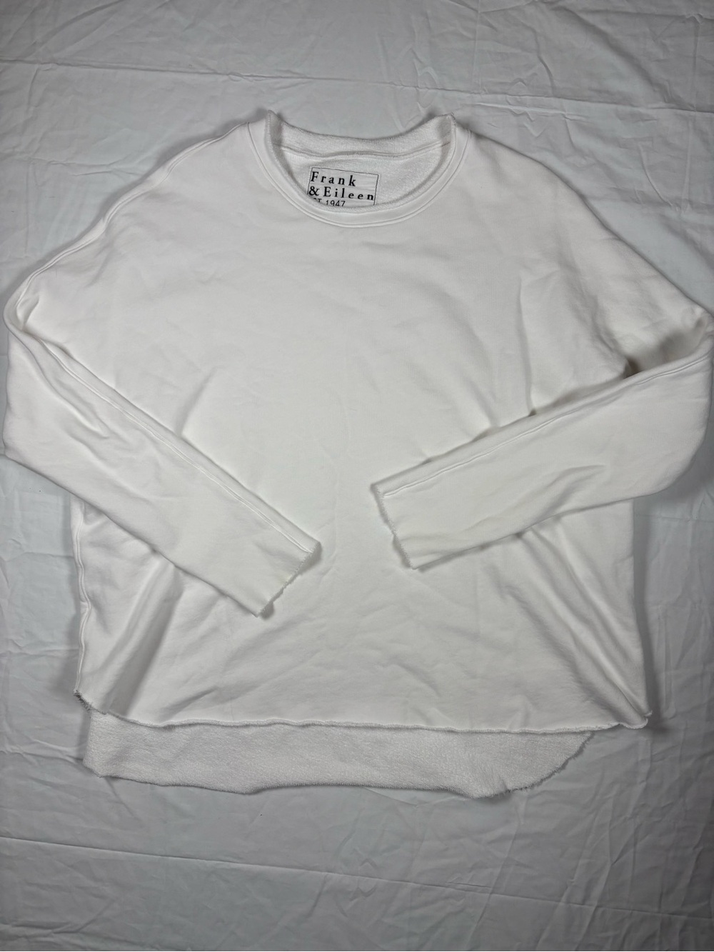 Frank & Eileen White Anna Capelet Crewneck Sweater
